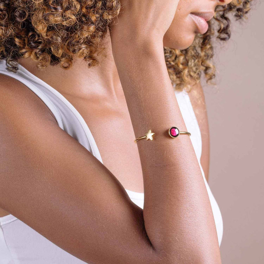 Pink Moon Crépuscule Cuff in Gold