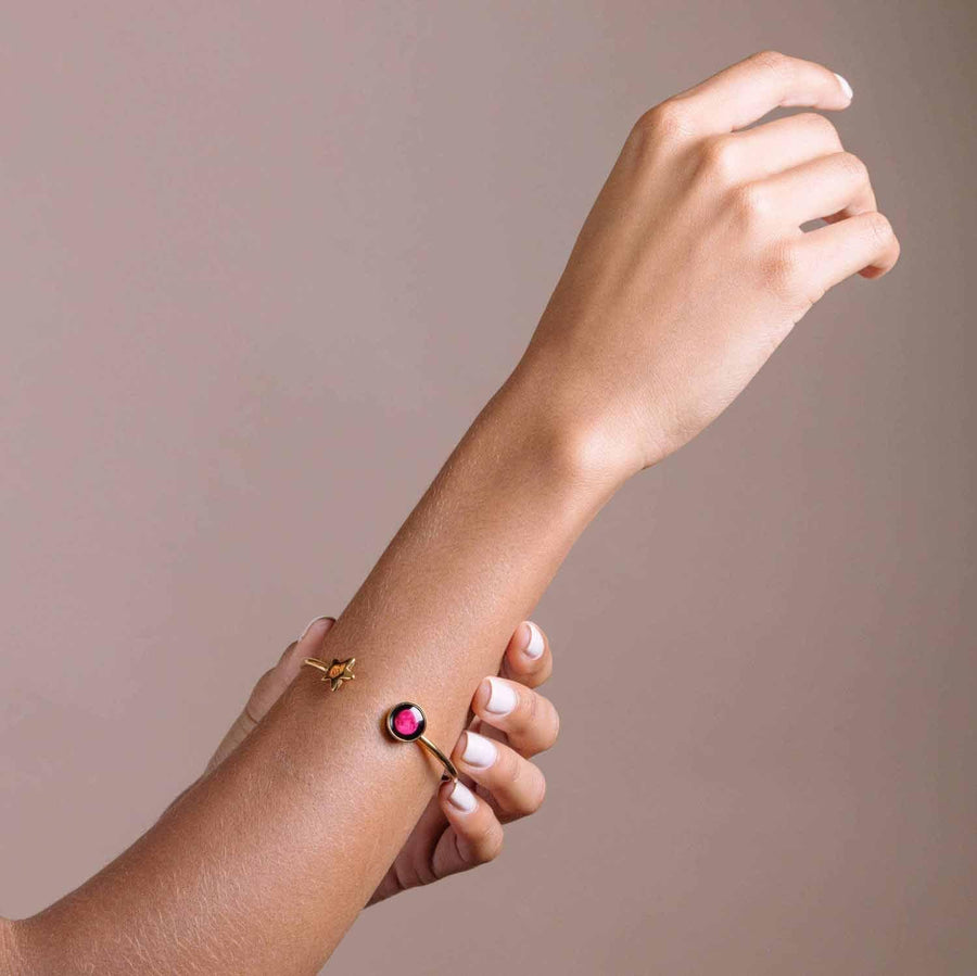 Pink Moon Crépuscule Cuff in Gold