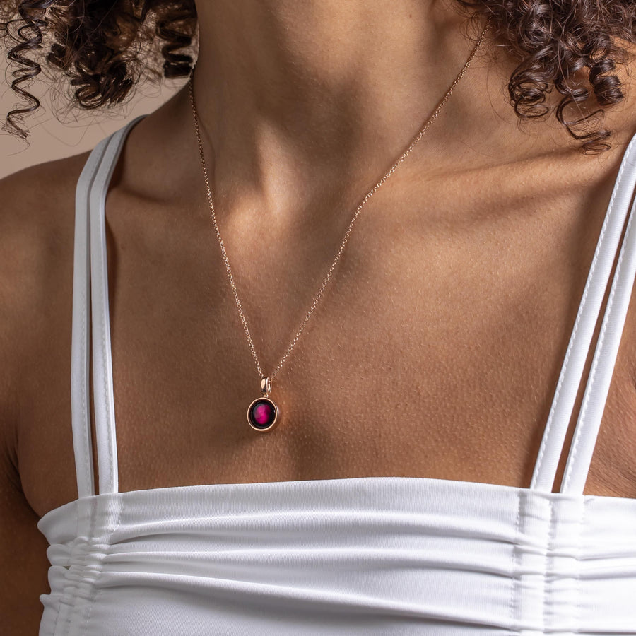 Pink Moon Sky Light Rose Gold Necklace