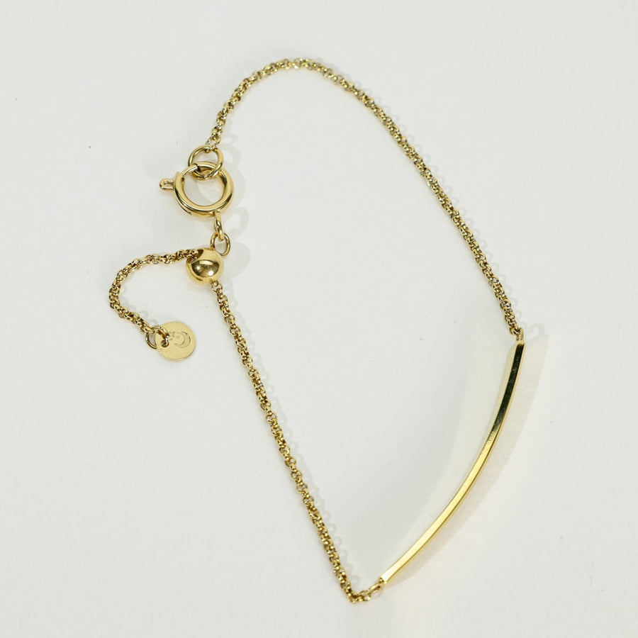 The “To the Moon and Back” Bar Bracelet in Gold
